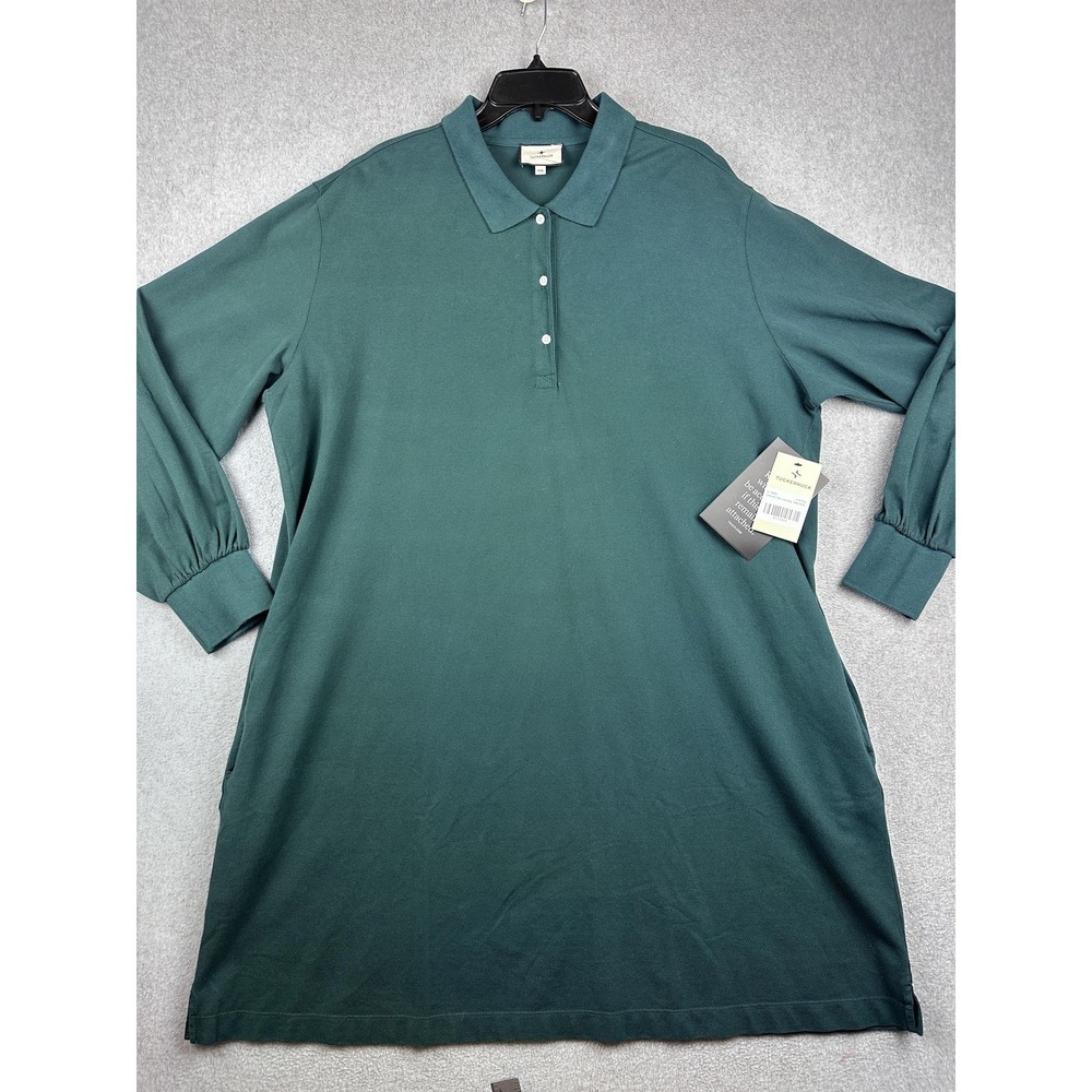 Tuckernuck Forest Green Long-Sleeve Polo Dress